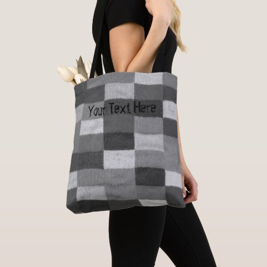 Retro stijl gebreide patchwork shabby chic tote bag (Dichtbij)