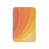 Retro stijl geel en oranje zonnestralen ontwerp badmat (Voorkant Verticaal)