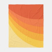 Retro stijl geel en oranje zonnestralen ontwerp fleece deken (Voorkant)