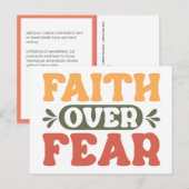 Retro stijl | Geloof boven angst Briefkaart (Voorkant / Achterkant)