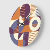Retro stijl geometrisch patroonontwerp grote klok (Hoek)