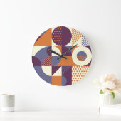 Retro stijl geometrisch patroonontwerp grote klok (Huis)