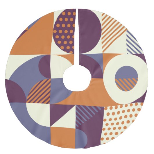 Retro stijl geometrisch patroonontwerp kerstboom rok (Voorkant)