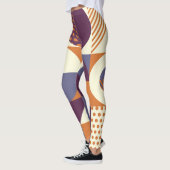 Retro stijl geometrisch patroonontwerp leggings (Links)