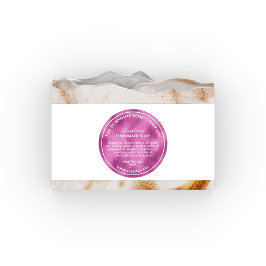 Retro stijl geweven roze folie zeep cosmetica ronde sticker