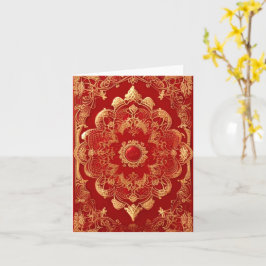 Retro stijl Golden Red Kaart