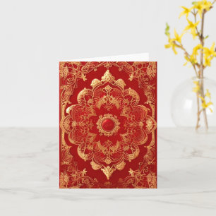 Retro stijl Golden Red Kaart