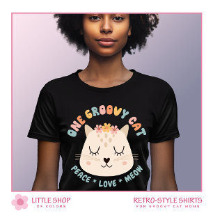 Retro stijl Groovy Cat gepersonaliseerd T-shirt