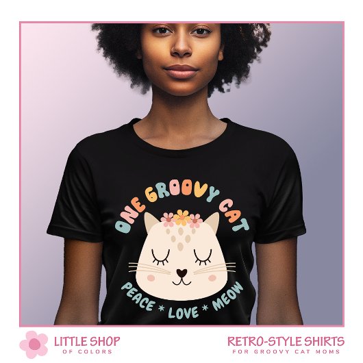 Retro stijl Groovy Cat gepersonaliseerd T-shirt