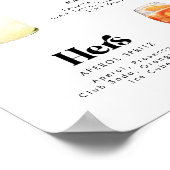 Retro  Stijl Handtekening Drink Poster (Hoek)