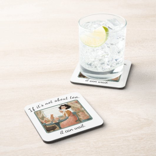 Retro stijl harde plastic onderzetter (Rechterzijde)