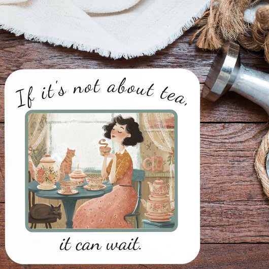 Retro stijl hardplastic onderzetter