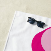 Retro Stijl Heet Roze Bruid Aangepaste Naam Strandlaken (In situ)