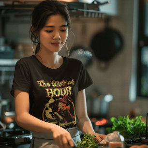 Retro-stijl heks die magische spellbinding uitvoer t-shirt