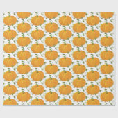 Retro stijl herfst Herfst pompoen Cadeaupapier (Vlak)