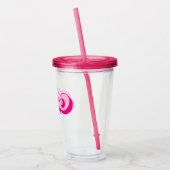 Retro stijl hete roze Babe vrijgezellenfeest Acryl Drinkbeker (Links)