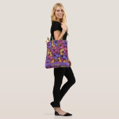 Retro stijl Hippie bloemen gepersonaliseerd Tote Bag (Op model)