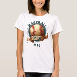 Retro stijl honkbal mam gepersonaliseerd t-shirt