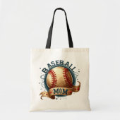 Retro stijl honkbal mam gepersonaliseerd tote bag (Voorkant)