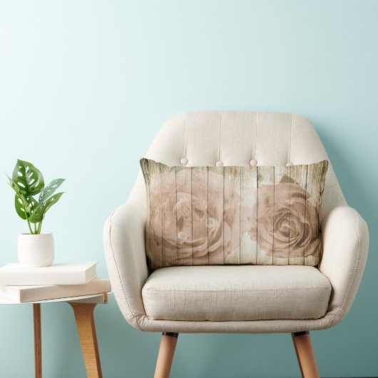  retro stijl houten achtergrond kussen (Stoel)