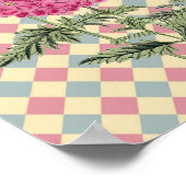 Retro stijl Hydrangea Flower Art Poster (Hoek)