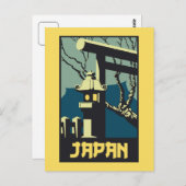 Retro stijl Japan reizen adverteren Briefkaart (Voorkant / Achterkant)