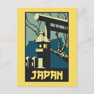 Retro  stijl Japan reizen adverteren Briefkaart