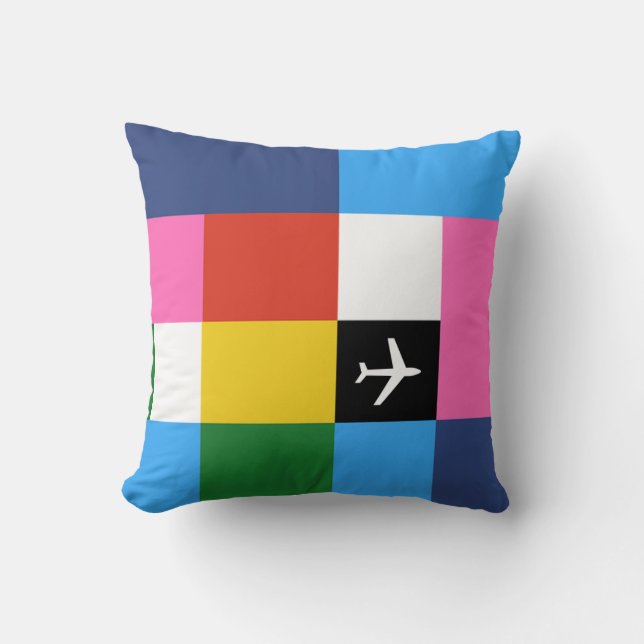 Retro stijl Jet-Age Groovy Kussen (Voorkant)