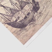 Retro stijl kaartpatroon, wereldkaarten thema tissuepapier (Detail)