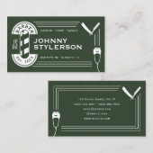 Retro  stijl kapperszaak visitekaartje (Voorkant / Achterkant)