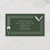 Retro  stijl kapperszaak visitekaartje (Achterkant)