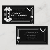 Retro  stijl kapperszaak visitekaartje (Voorkant / Achterkant)