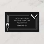 Retro  stijl kapperszaak visitekaartje (Achterkant)