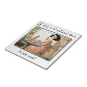 Retro-stijl keramische tegel tegeltje (Zijkant)