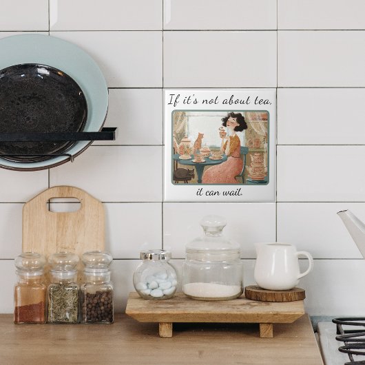 Retro-stijl keramische tegel tegeltje