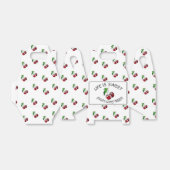 Retro stijl kersen Snoep of cupcake doos Bedankdoosjes (Uitgevouwen)