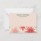 Retro stijl Kerstmis Seizoensgroeten Notitiekaartje (Voorkant)