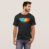 Retro Stijl Kippen T-shirt (Voorkant volledig)