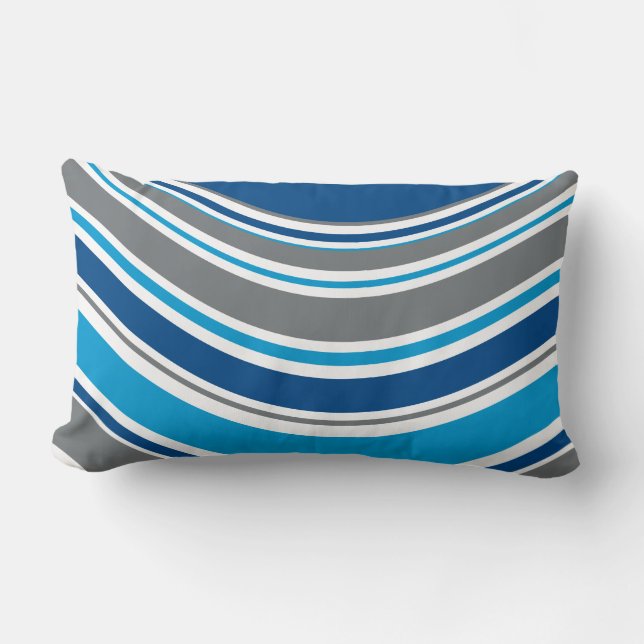 Retro stijl kleuren Golven  Kussen (Voorkant)