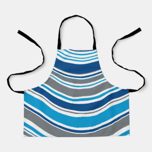 Retro stijl kleuren Golven Schort