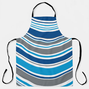 Retro stijl kleuren Golven Schort