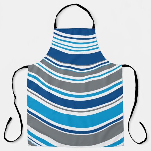 Retro stijl kleuren Golven Schort (Voorkant)