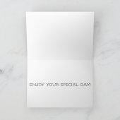 Retro stijl koffie thema Verjaardag Kaart (blauwgr (Binnen)