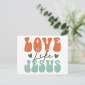 Retro stijl | Liefde als Jezus Briefkaart (Staand voorkant)