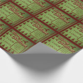 Retro  Stijl Logo of Fototekst Kerstmis Cadeaupapier (Hoek)