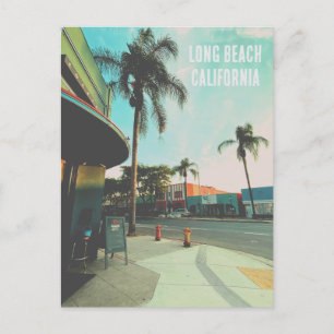 Retro stijl Long Beach Californië Uitnodiging Briefkaart