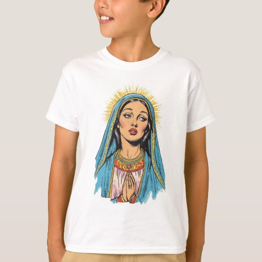 Retro stijl Maria Kind T-shirt (Voorkant)