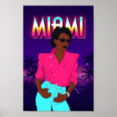 Retro-stijl Miami van 80 jaar Poster (Voorkant)