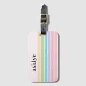RETRO STIJL MODERNE GEPERSONALISEERDE NAAM BAGAGELABEL (Voorkant (verticaal))