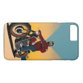 Retro-stijl motorrijder in Schilderachtig zonsonde Case-Mate iPhone Case (Achterkant (Horizontaal))